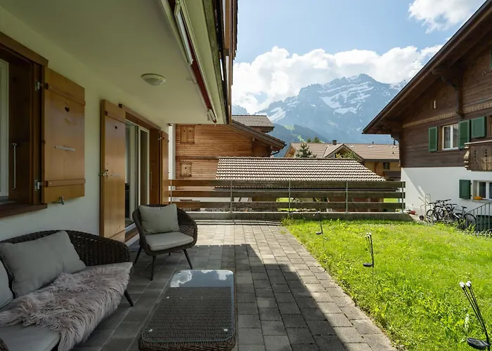 Bergoase Fuer Zwei - Mit Terrasse & Bergkulisse Appartement Adelboden